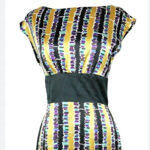 Trina Turk Silk Dress Womens Size 6 Office Career Formal